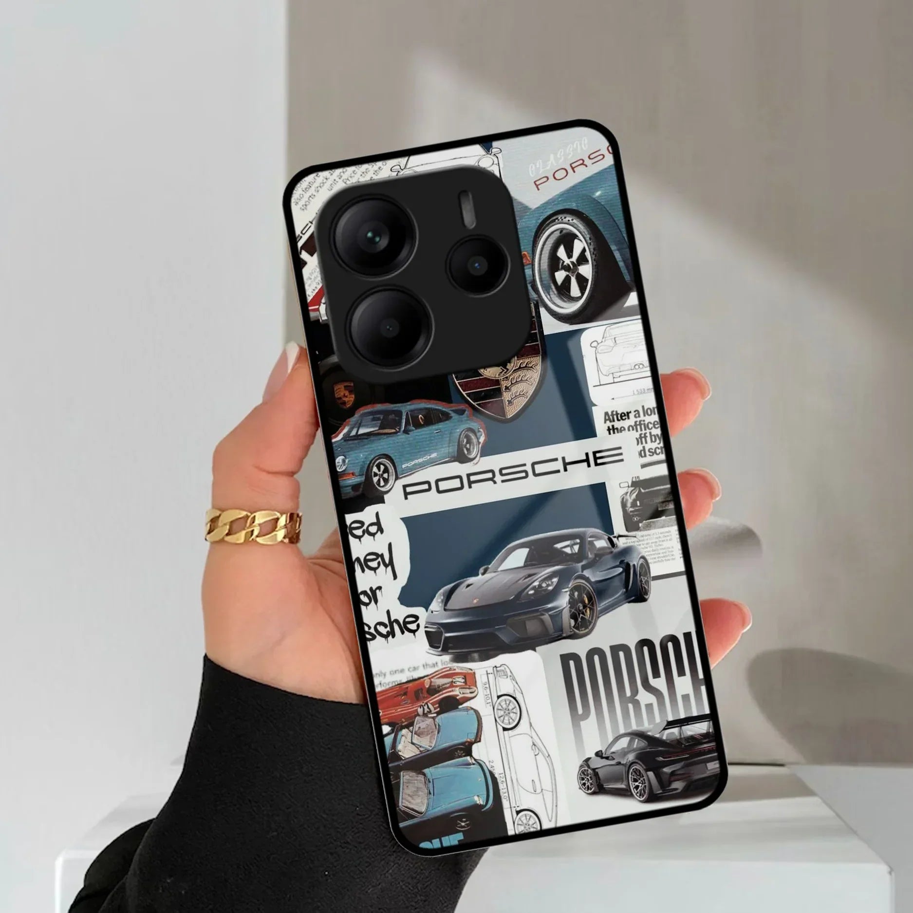 Porsche Group Art Glass Case Cover For Redmi - ShopOnCliQ