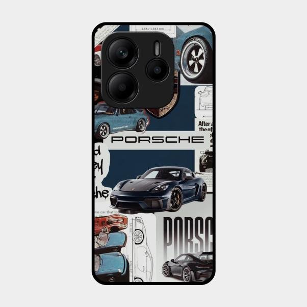 Porsche Group Art Glass Case Cover For Redmi Note 14 5G