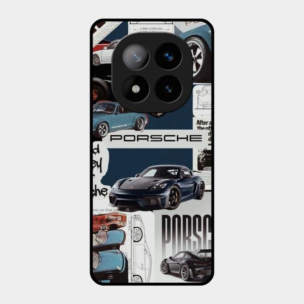 Porsche Group Art Glass Case Cover For Redmi Note 14 Pro Plus 5G