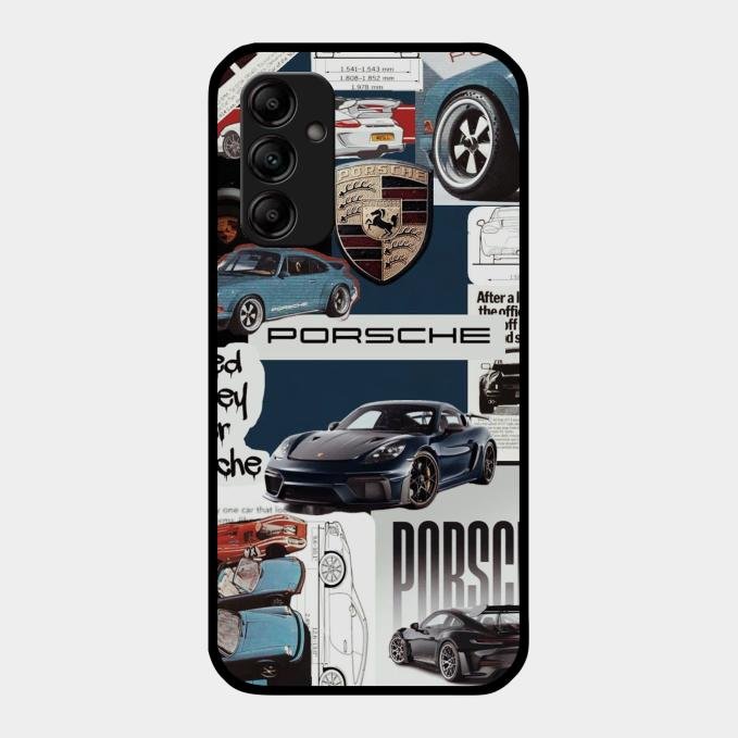 Porsche Group Art Glass Case Cover For Samsung Galaxy A14 5G