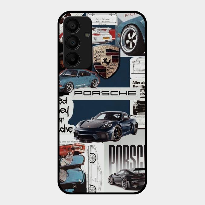 Porsche Group Art Glass Case Cover For Samsung Galaxy A15 5G