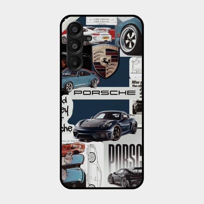 Porsche Group Art Glass Case Cover For Samsung Galaxy A16 5G