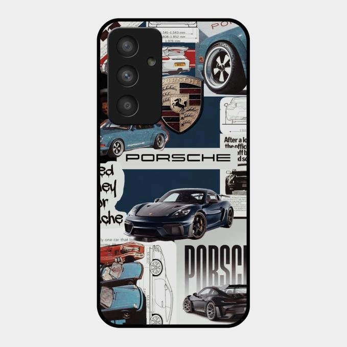 Porsche Group Art Glass Case Cover For Samsung Galaxy A54 5G