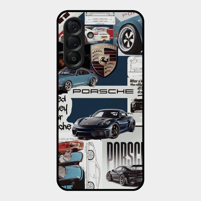 Porsche Group Art Glass Case Cover For Samsung Galaxy A56 5G