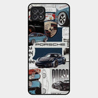 Porsche Group Art Glass Case Cover For Samsung Galaxy F42 5G