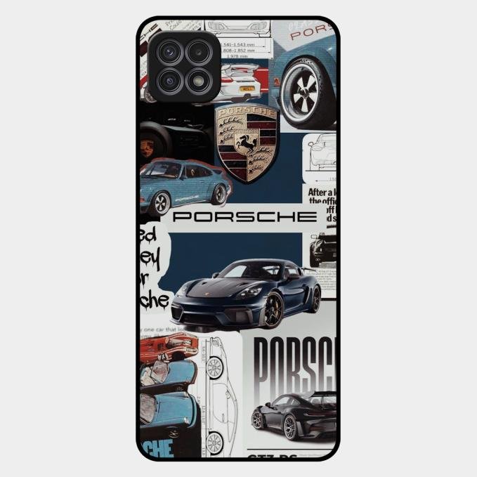 Porsche Group Art Glass Case Cover For Samsung Galaxy F42 5G