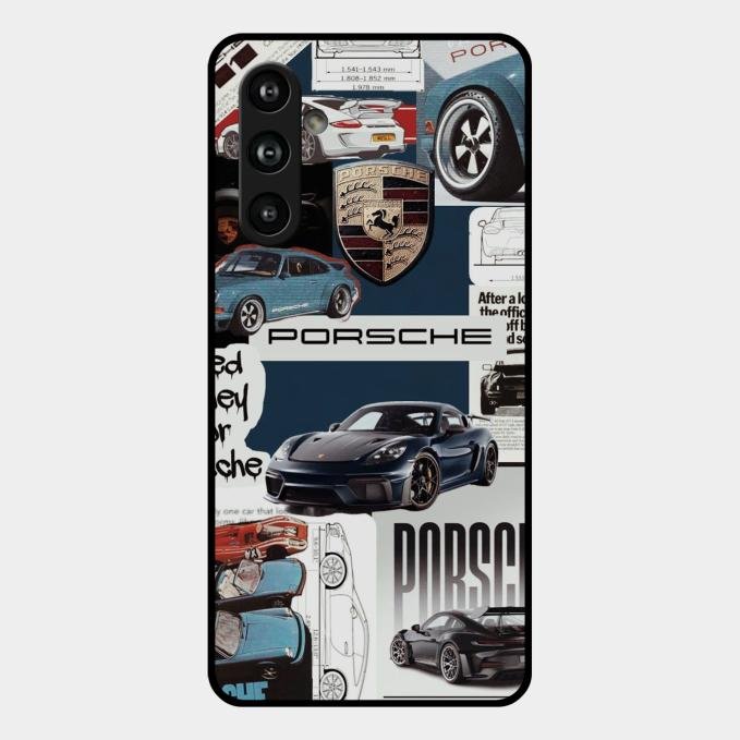 Porsche Group Art Glass Case Cover For Samsung Galaxy F54 5G