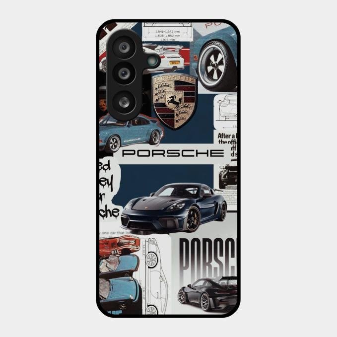 Porsche Group Art Glass Case Cover For Samsung Galaxy F56 5G