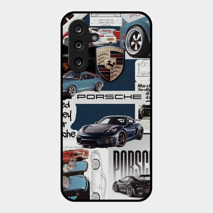 Porsche Group Art Glass Case Cover For Samsung Galaxy M55S 5G