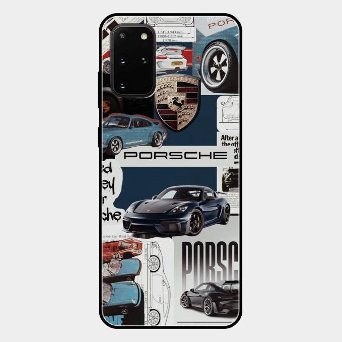 Porsche Group Art Glass Case Cover For Samsung Galaxy S20 Plus