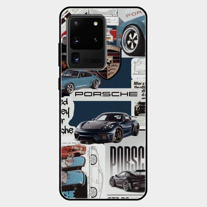 Porsche Group Art Glass Case Cover For Samsung Galaxy S20 Ultra