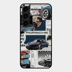 Porsche Group Art Glass Case Cover For Samsung Galaxy S23 5G