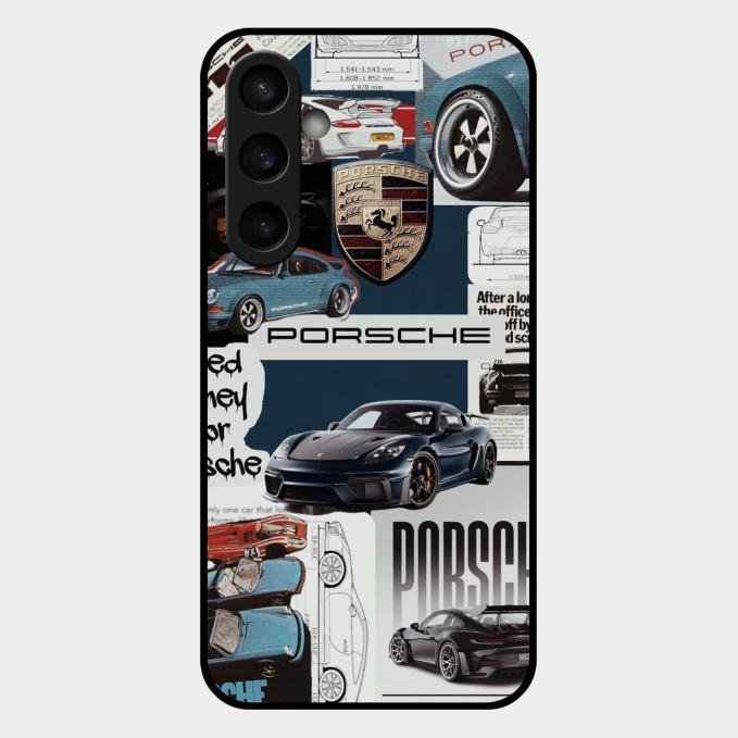 Porsche Group Art Glass Case Cover For Samsung Galaxy S23 Fe 5G