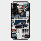Porsche Group Art Glass Case Cover For Samsung Galaxy S23 Plus 5G