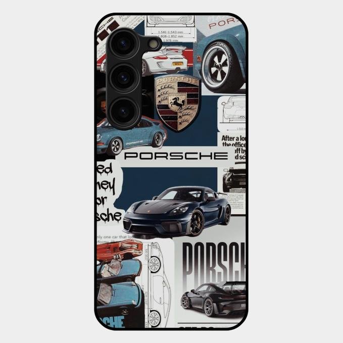 Porsche Group Art Glass Case Cover For Samsung Galaxy S23 Plus 5G