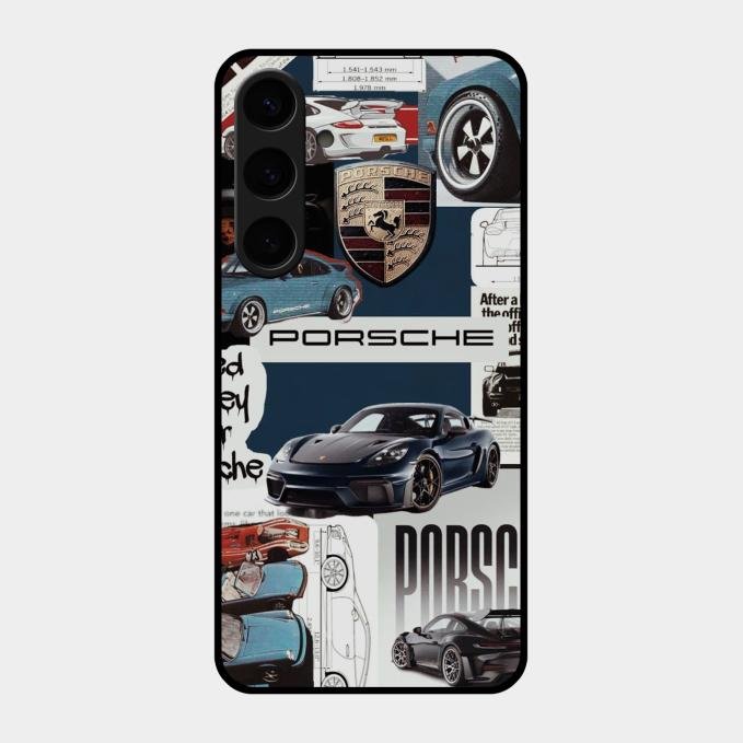 Porsche Group Art Glass Case Cover For Samsung Galaxy S24 Plus 5G