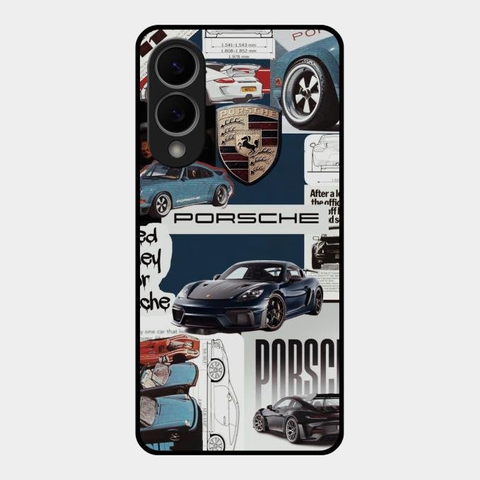 Porsche Group Art Glass Case Cover For Samsung Galaxy S25 Edge 5G