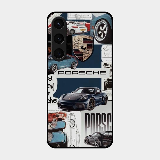 Porsche Group Art Glass Case Cover For Samsung Galaxy S25 Plus 5G