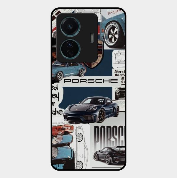 Porsche Group Art Glass Case Cover For Vivo T1 Pro 5G