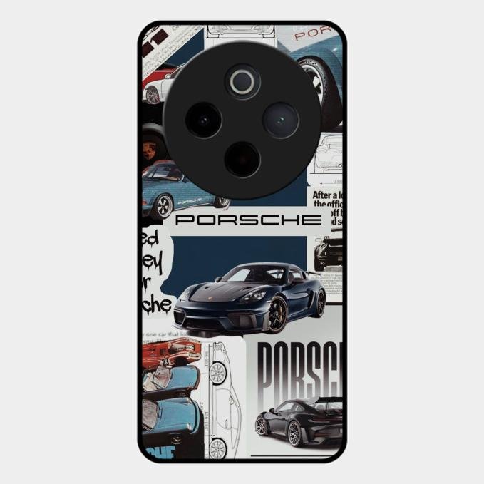 Porsche Group Art Glass Case Cover For Vivo T4 5G