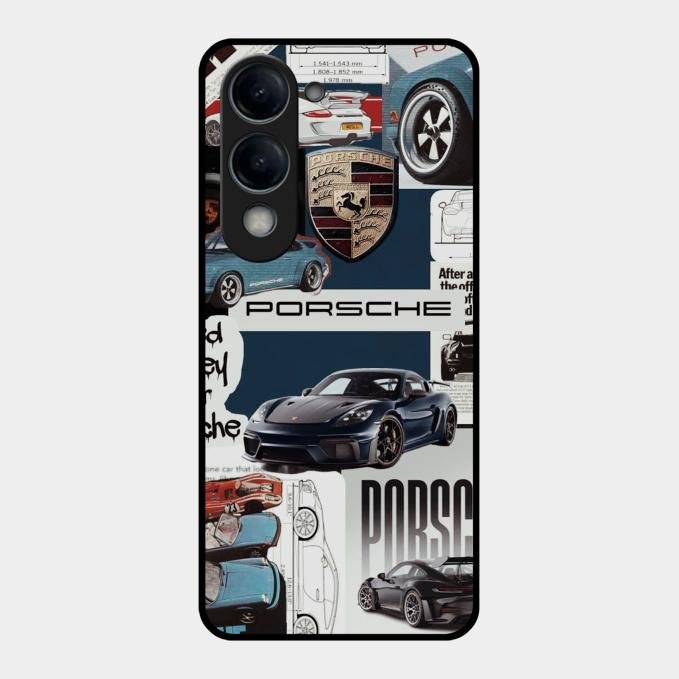 Porsche Group Art Glass Case Cover For Vivo T4 Lite 5G