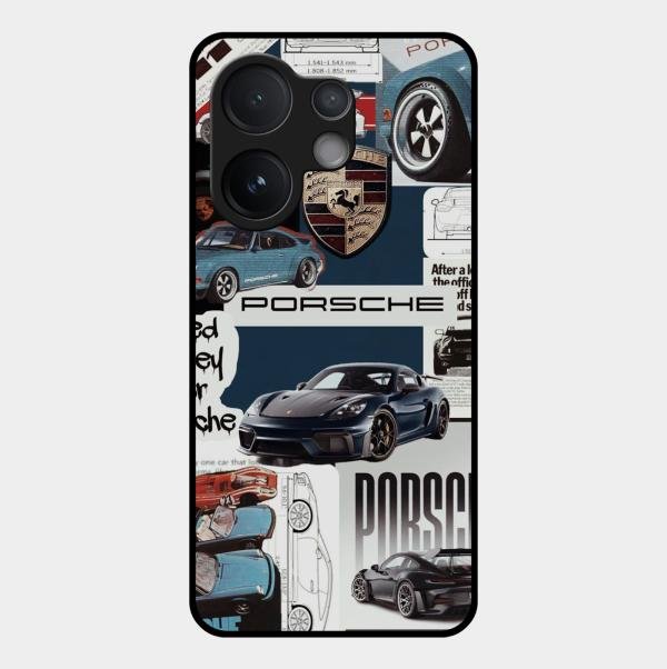Porsche Group Art Glass Case Cover For Vivo T4 Pro 5G