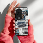 Porsche Group Art Glass Case Cover For Vivo - ShopOnCliQ