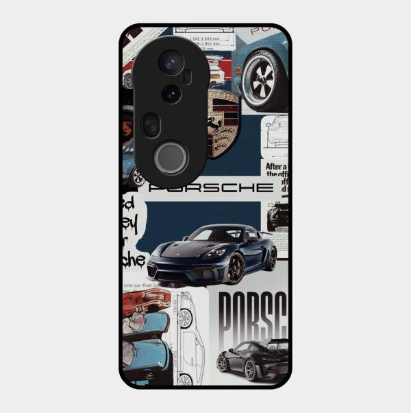 Porsche Group Art Glass Case Cover For Vivo T4 Ultra 5G