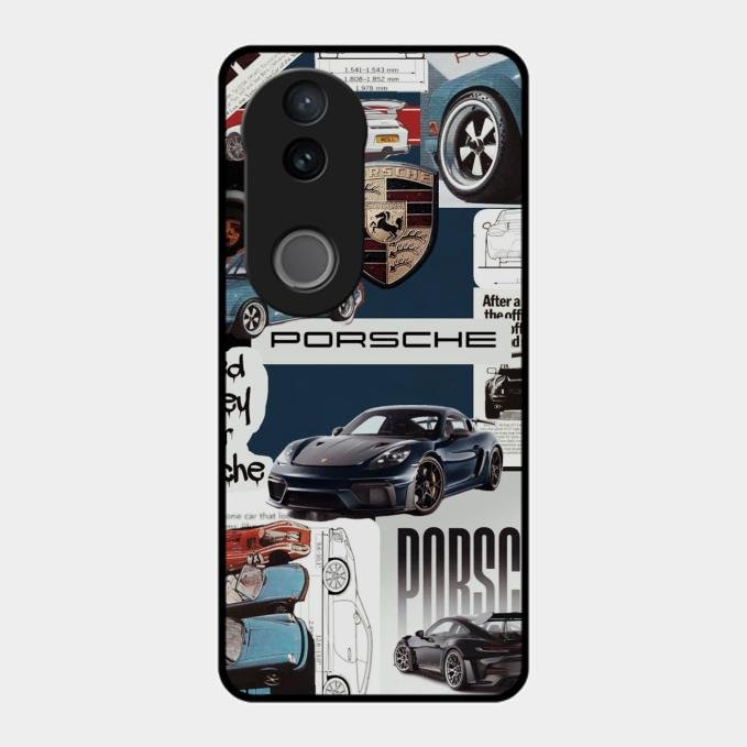 Porsche Group Art Glass Case Cover For Vivo T4R 5G