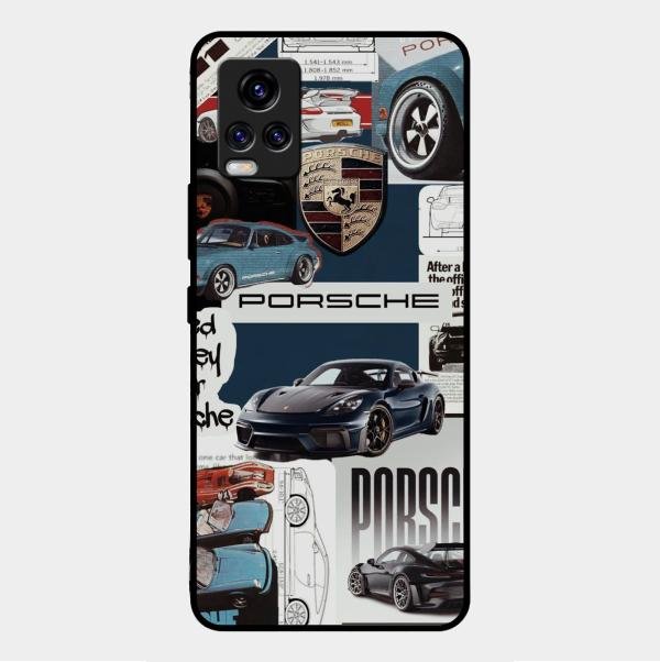 Porsche Group Art Glass Case Cover For Vivo V20 2021