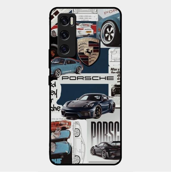 Porsche Group Art Glass Case Cover For Vivo V20 Se