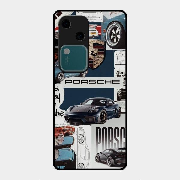 Porsche Group Art Glass Case Cover For Vivo V30 5G