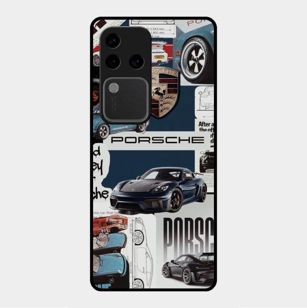 Porsche Group Art Glass Case Cover For Vivo V30 Pro 5G