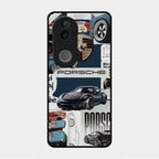 Porsche Group Art Glass Case Cover For Vivo V50 5G