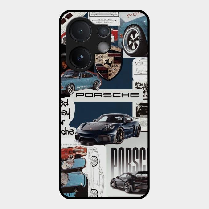 Porsche Group Art Glass Case Cover For Vivo V60 5G