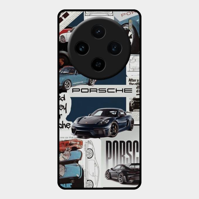 Porsche Group Art Glass Case Cover For Vivo X100 5G
