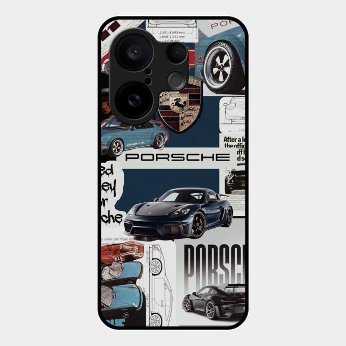 Porsche Group Art Glass Case Cover For Vivo X200 Fe 5G