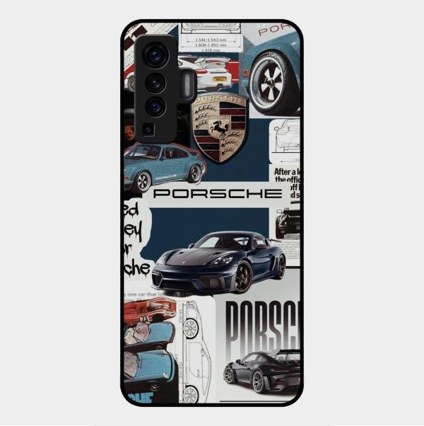 Porsche Group Art Glass Case Cover For Vivo X50 5G