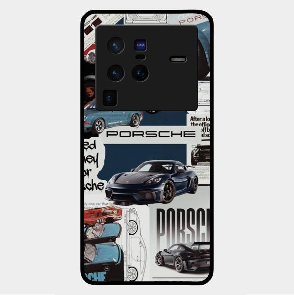 Porsche Group Art Glass Case Cover For Vivo X80 Pro 5G