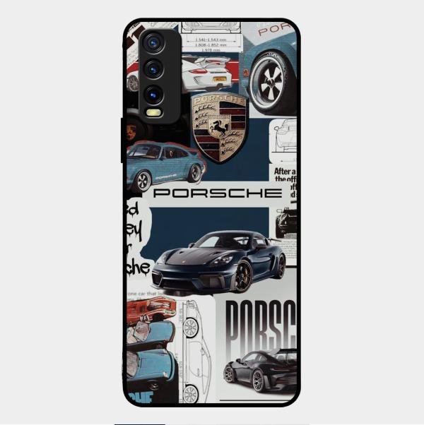 Porsche Group Art Glass Case Cover For Vivo Y12G