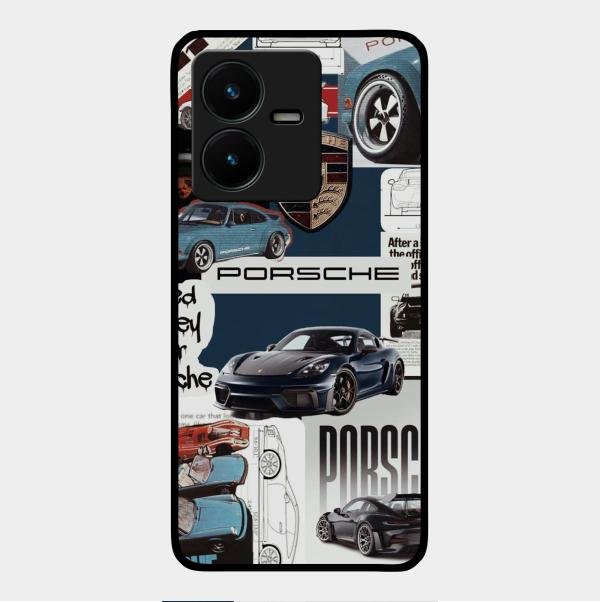 Porsche Group Art Glass Case Cover For Vivo Y22