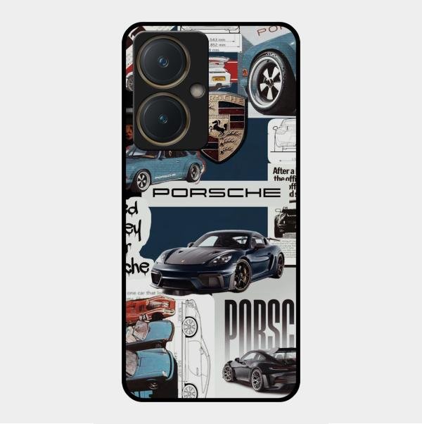 Porsche Group Art Glass Case Cover For Vivo Y27