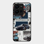 Porsche Group Art Glass Case Cover For Vivo Y35