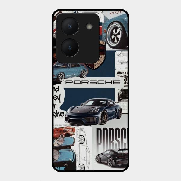 Porsche Group Art Glass Case Cover For Vivo Y36