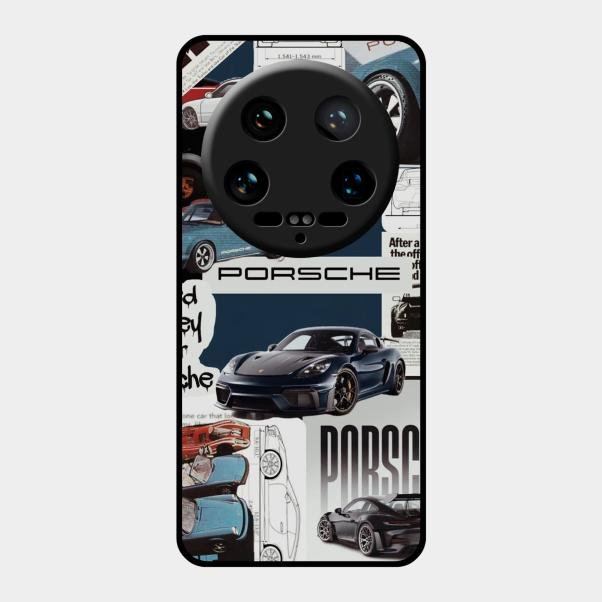 Porsche Group Art Glass Case Cover For Xiaomi 14 Ultra