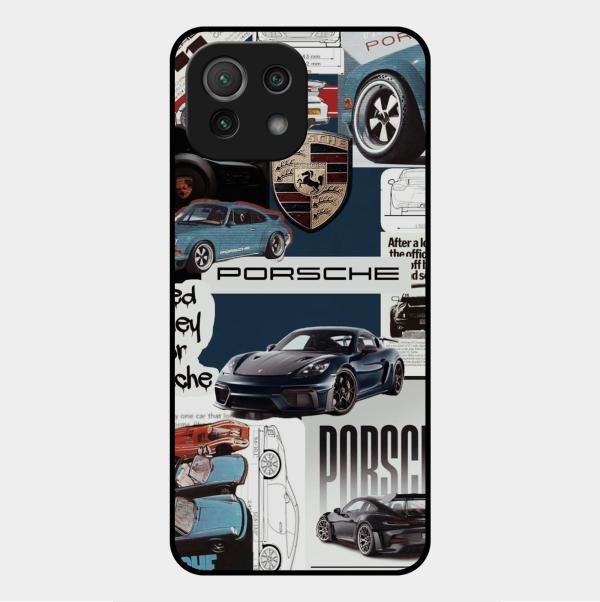 Porsche Group Art Glass Case Cover For Xiaomi Mi 11 Lite