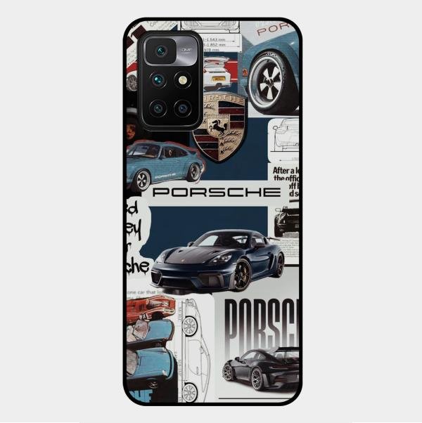 Porsche Group Art Glass Case Cover For Xiaomi Redmi 10 Prime 2022