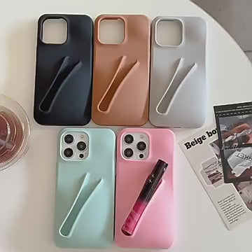 Shockproof Silicone Lip Gloss Phone Case Lipstick Holder for iPhone