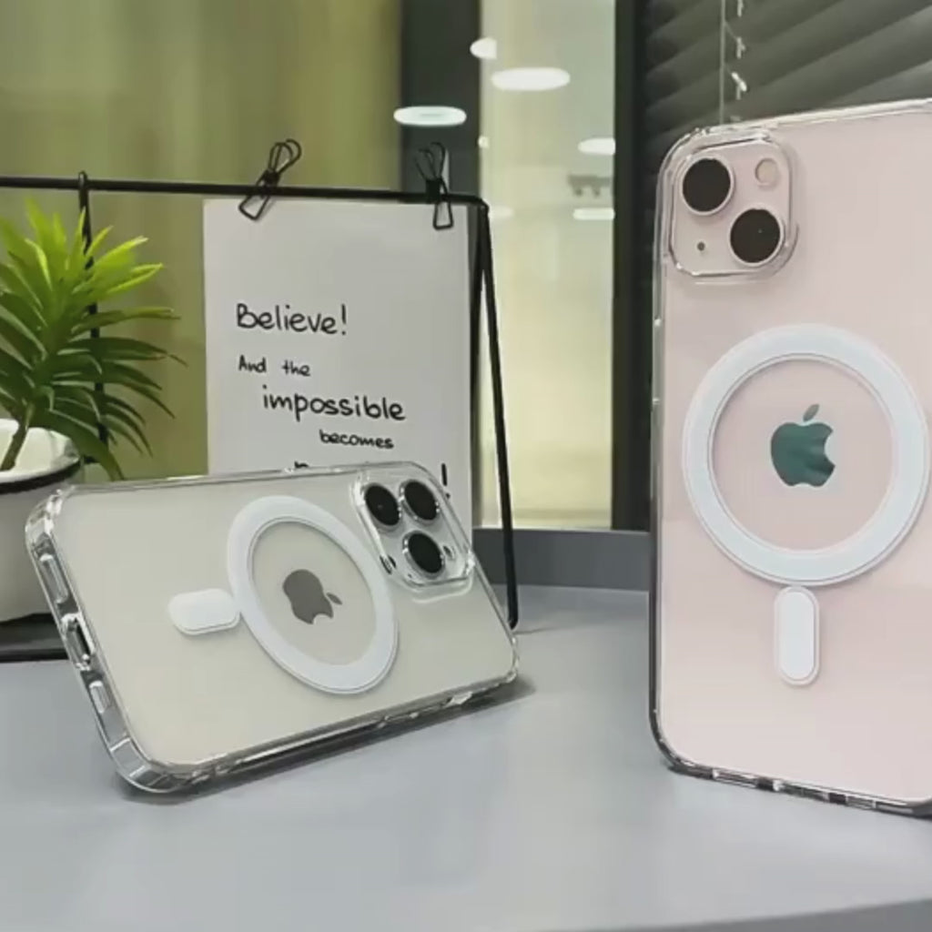 MagSafe Transparent Silicon Back Cover for iPhone Case