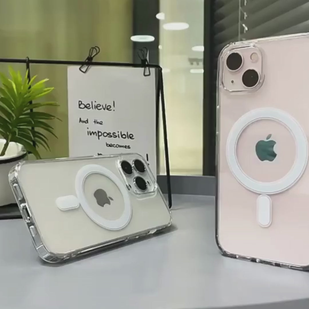 MagSafe Transparent Silicon Back Cover for iPhone Case